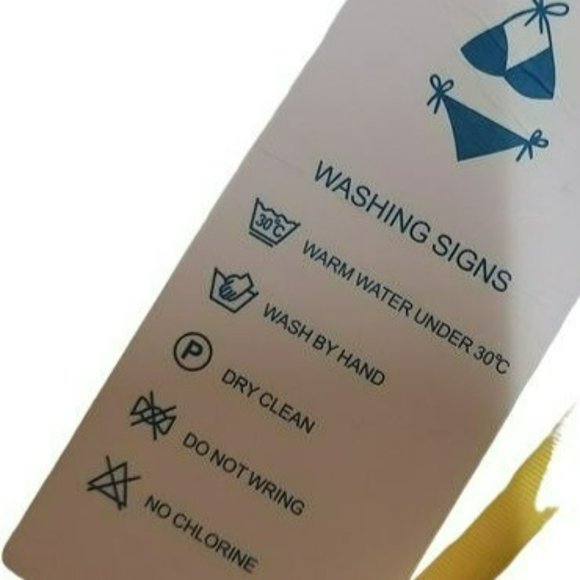 Beachsissi Bikini Cross Front Thong Bottom Yellow Green Women's Small S NWT - Picture 11 of 16